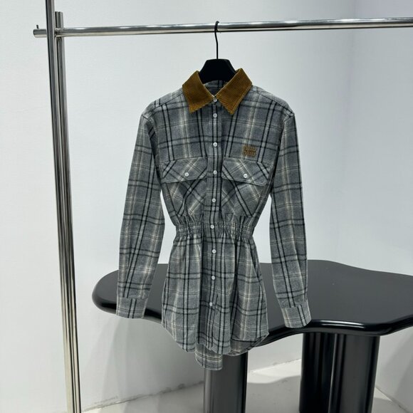 Miu Miu Dresses & Skirts - Miu Miu new flannel plaid dress